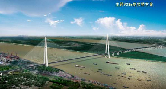 武漢青山長(zhǎng)江大橋北岸引橋澆筑施工 2019年將建成通車